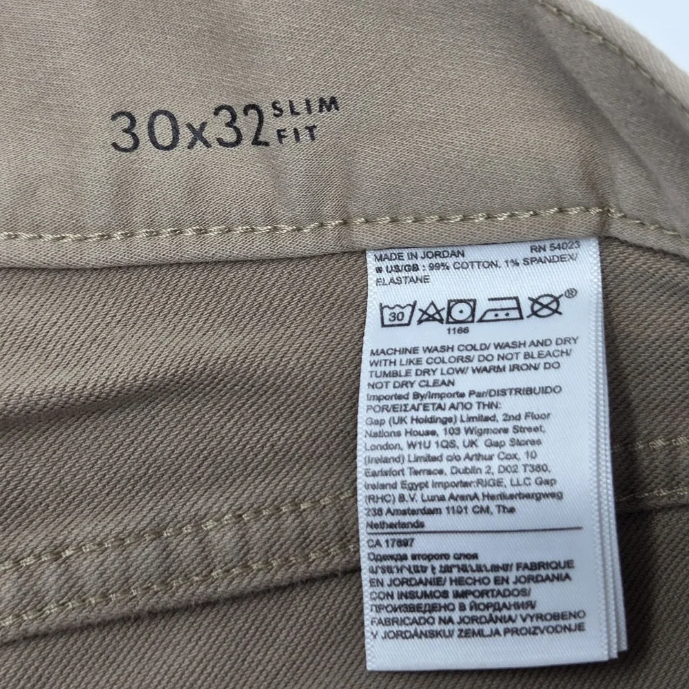 Banana‎ Republic Travel Jean Pants Mens 30x32 Brown Khaki Slim Fit Stretch